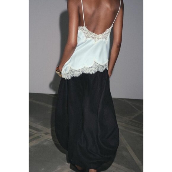 ZARA ZW COLLECTION LINEN VOLUME TROUSERS - Picture 1 of 5